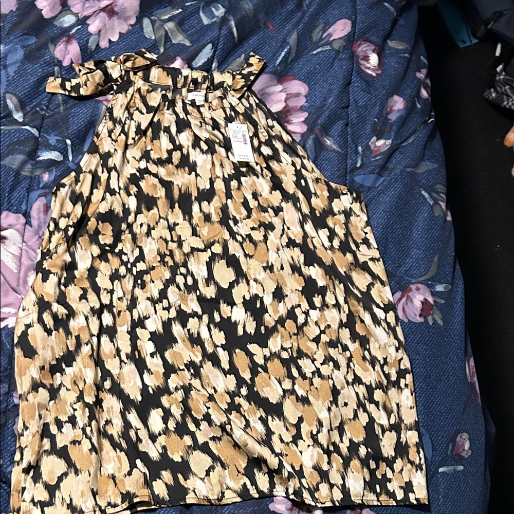 Stylish Black and Tan Women's Blouse